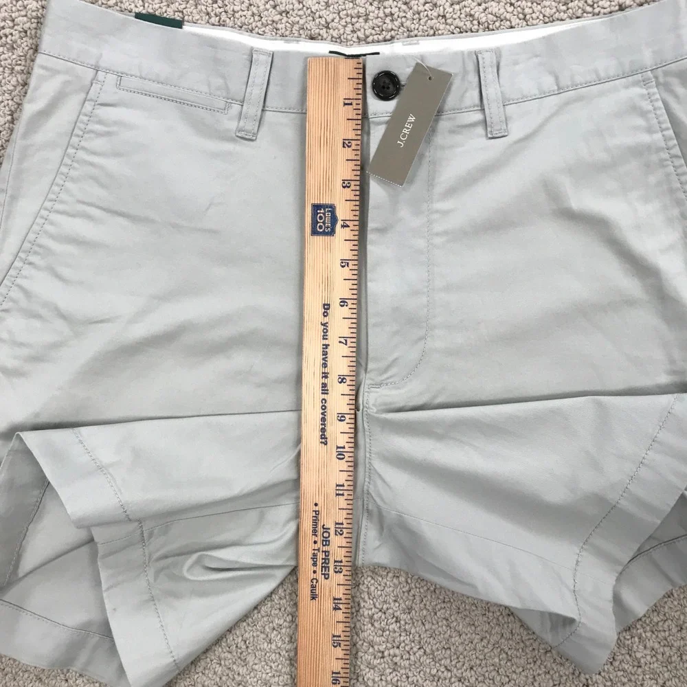 J. Crew Oarsmen 7 Inch Stretch Chino Shorts Light Grey Size 31 New With Tags